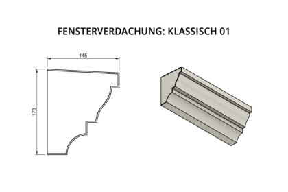 Fensterverdachung: Klassisch 01
