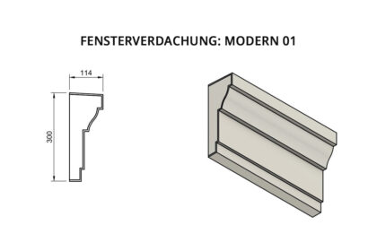 Fensterverdachung: Modern 01