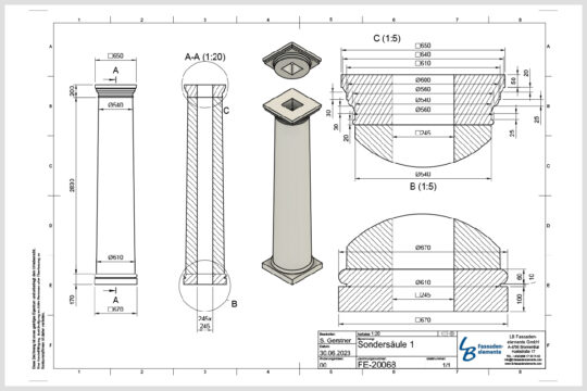 Facade Elements Pillar panelling