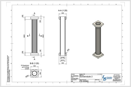 Facade Elements Pillar panelling