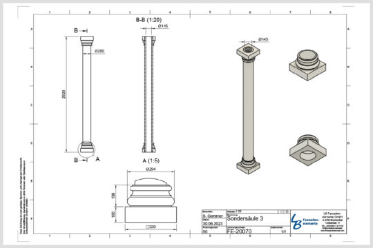 Facade Elements Pillar panelling