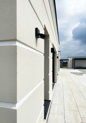 Modern villa Switzerland Pilaster strips Cornices LB GmbH