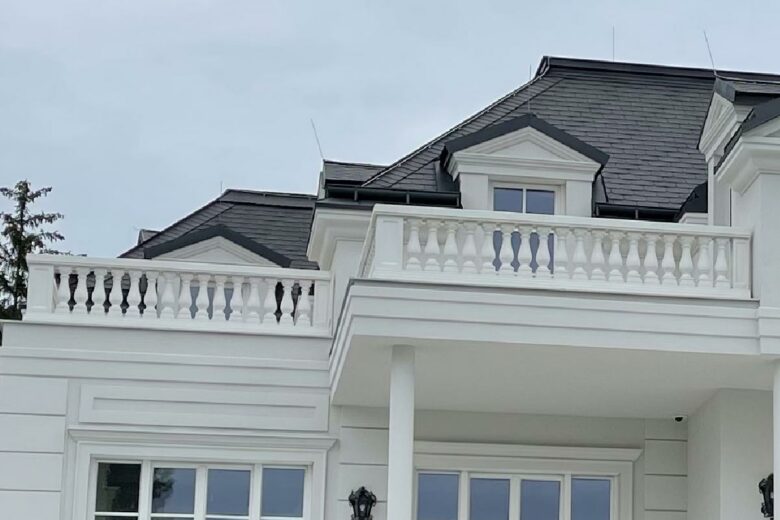 Facade details, Switzerland building Cornices Pilaster strips