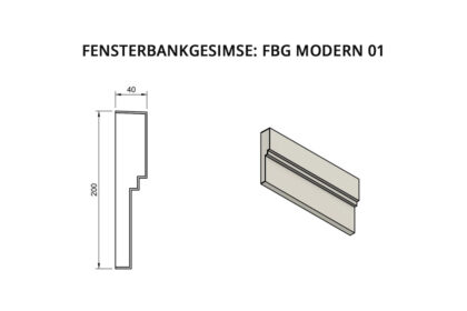 Fensterbankgesimse: FBG Modern 01