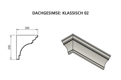 Dachgesimse: Klassisch 02
