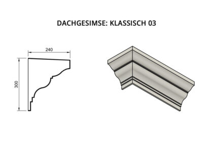 Dachgesimse: Klassisch 03