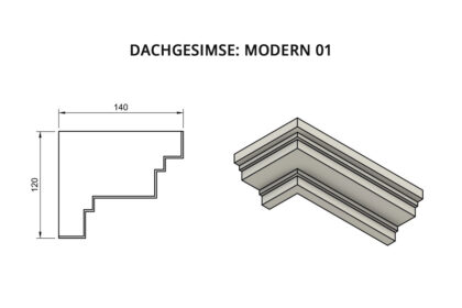 Dachgesimse: Modern 01