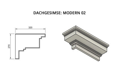 Dachgesimse: Modern 02