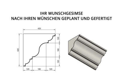 Ihr Wunschgesimse: nach Ihren Wünschen geplant und gefertigt