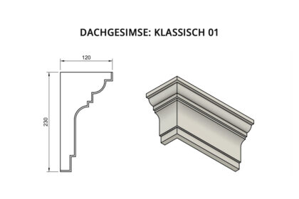 Dachgesimse: Klassisch 01