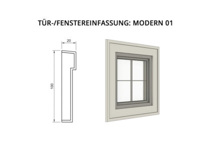 Tür-/Fenstereinfassung: Modern 01
