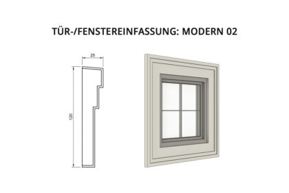 Tür-/Fenstereinfassung: Modern 02