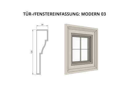 Tür-/Fenstereinfassung: Modern 03