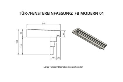 Window sill with cornice: FB Modern 01
