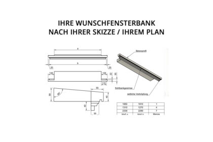 Ihre Wunschfensterbank: nach Ihren Wünschen geplant