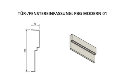 Window sill cornices: FBG Modern 01