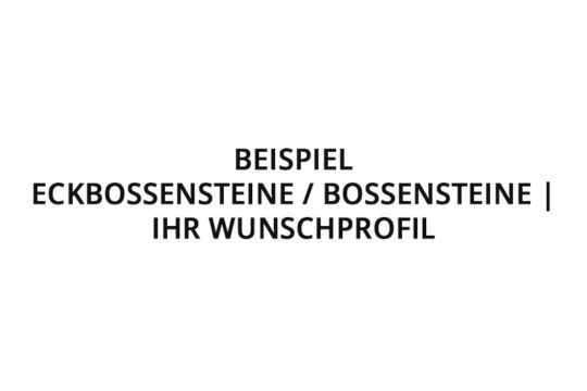Beispiel <br>Eckbossensteine / Bossensteine | Ihr Wunschprofil