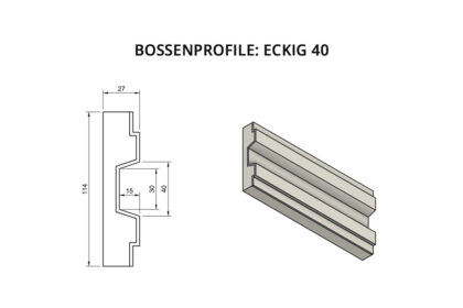Bossenprofile: Eckig 40