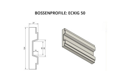 Bossenprofile: Eckig 50